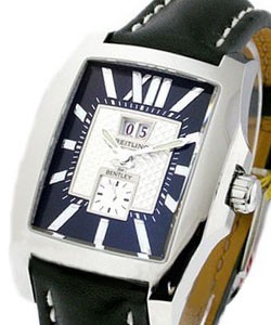 Bentley Flying B No 3 in Steel Steel on Strap with Black Dial 