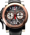 Chronofighter RAC Trigger - Charcoal Rush Red Gold and Steel on Strap with Charcoal Dial