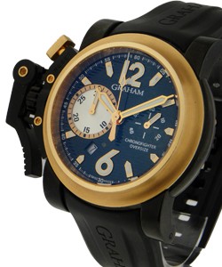 Chronofighter Overize in Black PVD Black PVD Case with Red Gold Bezel - Limited to 500pcs