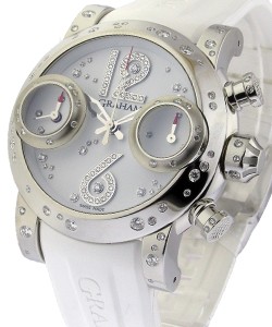 Lucy in the Sky with Diamond Bezel Steel on Strap with White Diamond Dial