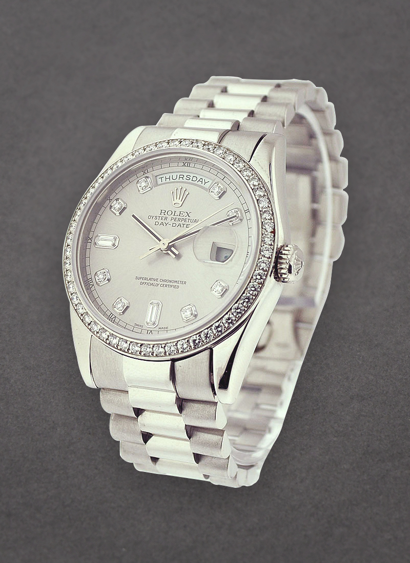 Pre-Owned Rolex White Gold - President - Factory Diamond Bezel - 36mm