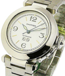 Pasha with Big Date in Stainless Steel on Steel Bracelet with White Dial