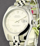 Datejust in Steel on Steel Jubilee Bracelet with Rhodium Roman Dial