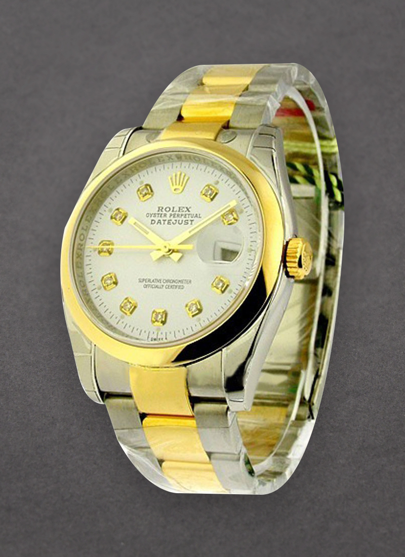 Rolex Unworn Datejust 36mm in Steel with Yellow Gold Smooth Bezel