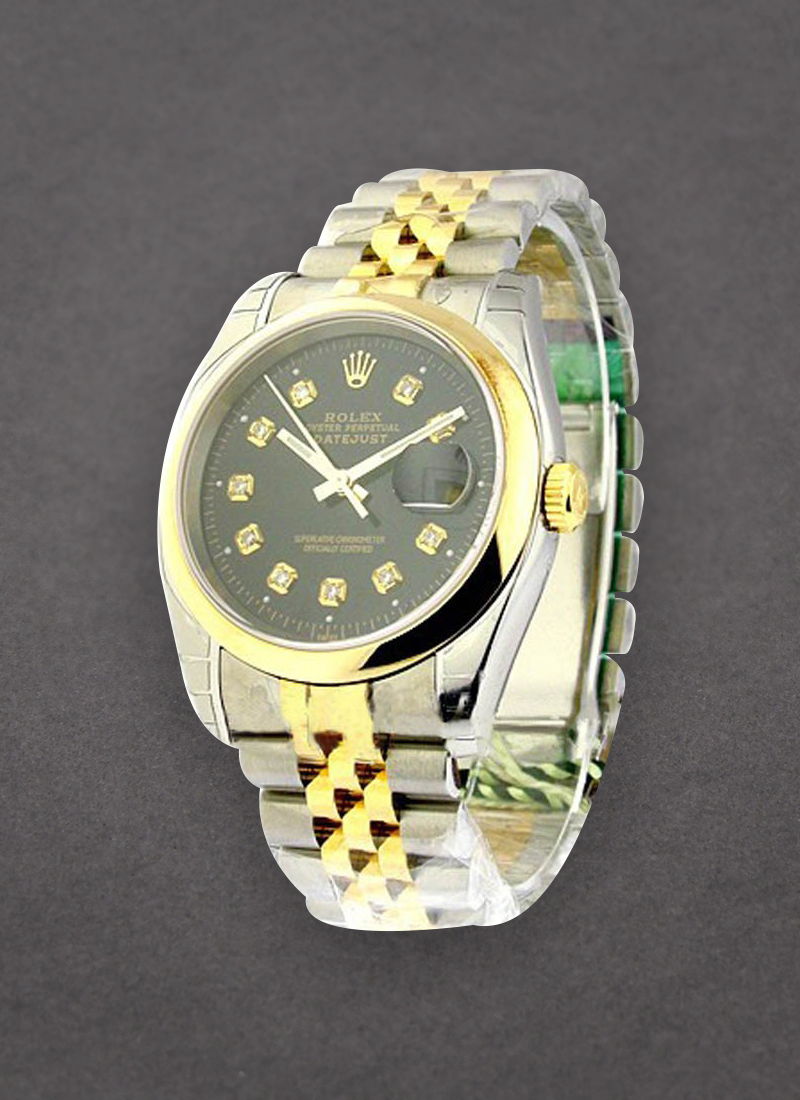 Rolex Unworn Datejust 36mm in Steel with Yellow Gold Domed Bezel