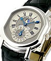 Masters Perpetual Calendar Moon Phase Platinum on Strap with Beige/Grey Dial
