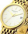  3998 Calatrava - Small Size - Automatic Yellow Gold on Bracelet with Silver Dial