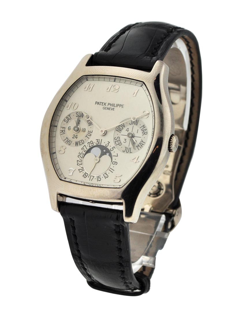 Patek Philippe 5040G Perpetual Calendar - Tonneau Shape in White Gold 