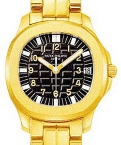 Aquanaut 38mm Automatic in Yellow Gold  on Yellow Gold Bracelet with Black Dial