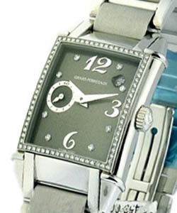 Vintage 1945 Lady's Petite Seconde with Diamond Bezel  Steel on Strap with Dark Copper Dial