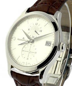 Master Control Hometime in Steel On Brown Leather Strap with Silver Dial