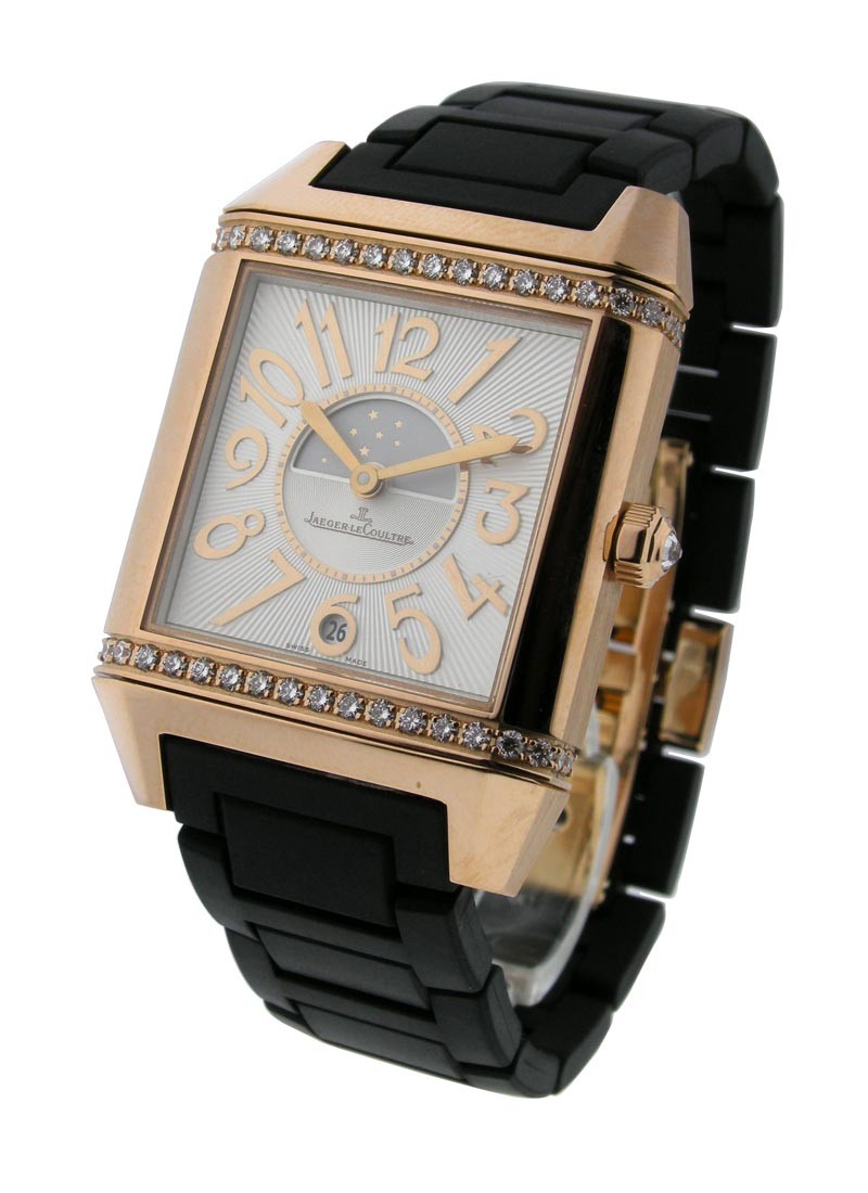 Jaeger - LeCoultre Reverso Squadra Lady Duetto in Rose Gold with Diamond Bezel