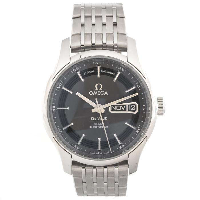 De Ville Hour Vision in Steel on Steel Bracelet with Anthracite Dial
