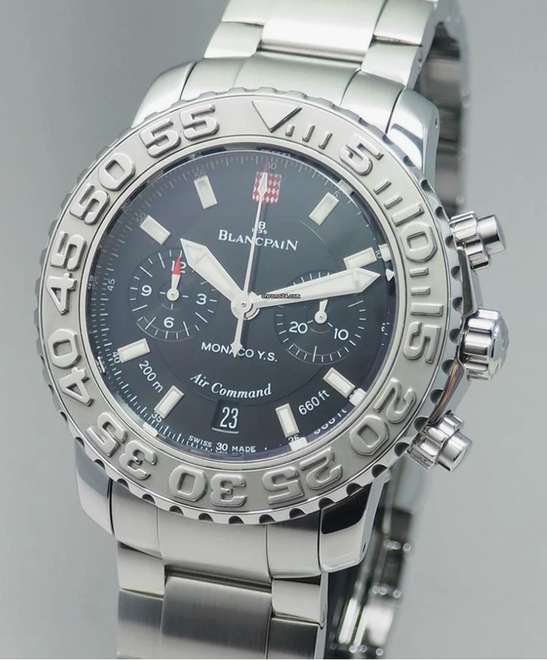 Air Command Monaco Y.S. 36mm Automatic in Steel on Steel Bracelet with Blue Dial - Limited to 50pcs