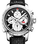 Mille Miglia Split Second Chronograph in Steel on Black Rubber Strap with Black Dial - Limited to just 500pcs