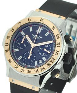 Steel Classic Chronograph RG and Steel on Rubber with Black Dial