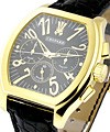 The Prince''s Foundation Chronograph in Yellow Gold on Black Crocodile Leather Strap with Black Dial