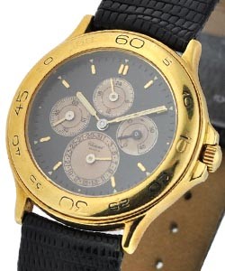 33mm Mille Miglia GMT Power Reserve with Date Yellow Gold on Strap with Black Dial