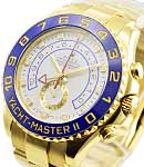 Yacht-Master II Yellow Gold -  Gold Hands on Oyster Bracelet with White Dial