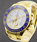 Yacht-Master II Yellow Gold -  Gold Hands on Oyster Bracelet with White Dial