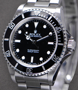 Submariner No Date in Steel with Black Bezel on Oyster Bracelet with Black Dial