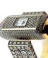 Calibre 101 - Smallest Movement in Ring Watch Rose Gold - Pave Diamond Ring - Art Deco
