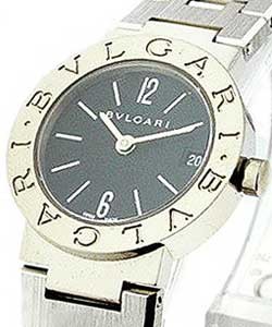Bvlgari-Bvlgari 23mm Quartz in White Gold White Gold on  Bracelet with Black Dial 
