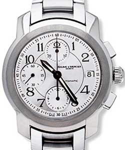 Capeland Chronograph in Steel Steel on Bracelet with White Dial 