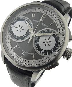 Masterpiece Le Chronograph 46mm in Stainless Steel on Black Crocodile Leather Strap with Grey Dial