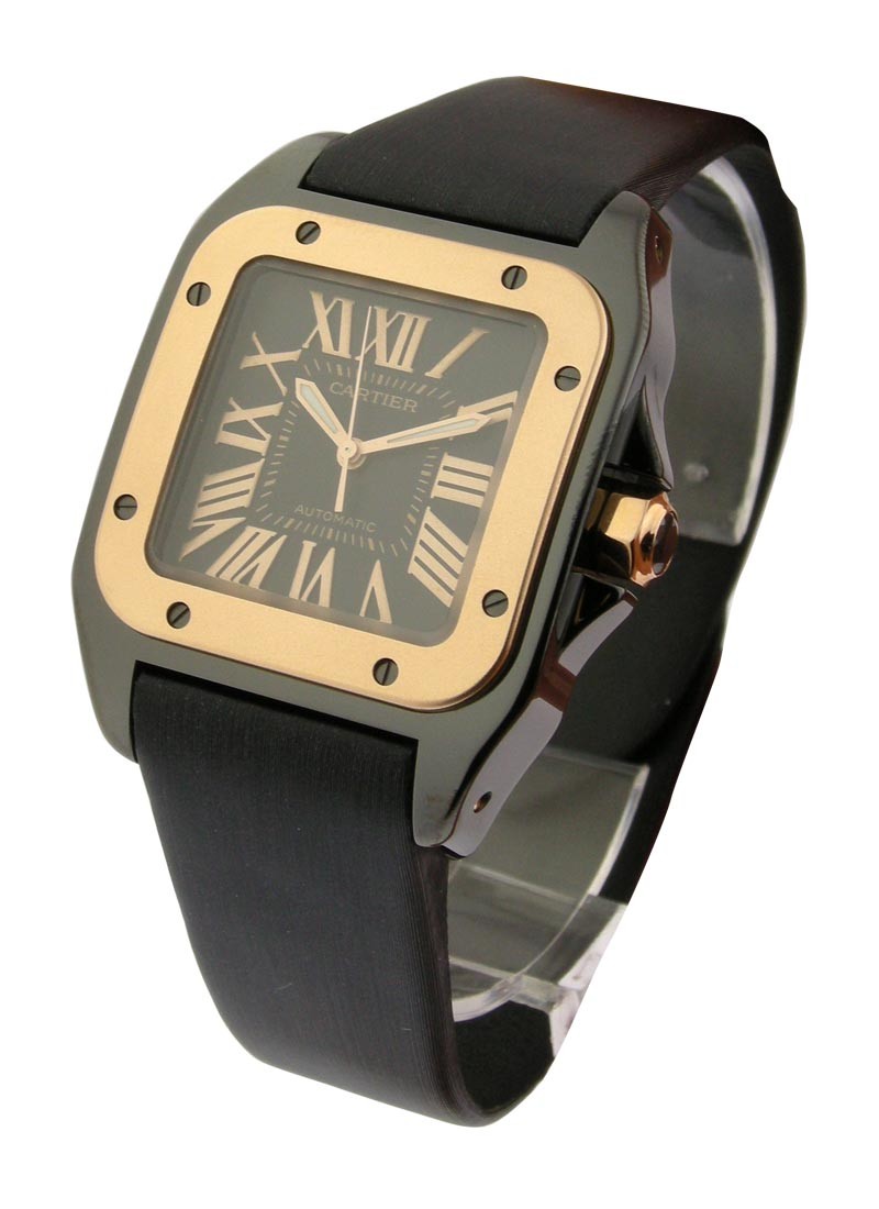 W2020009 Cartier Santos 100 Large Size Black Pvd | Essential Watches