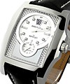 Bentley Flying B with Diamond Dial Steel on Strap with Grey Dial