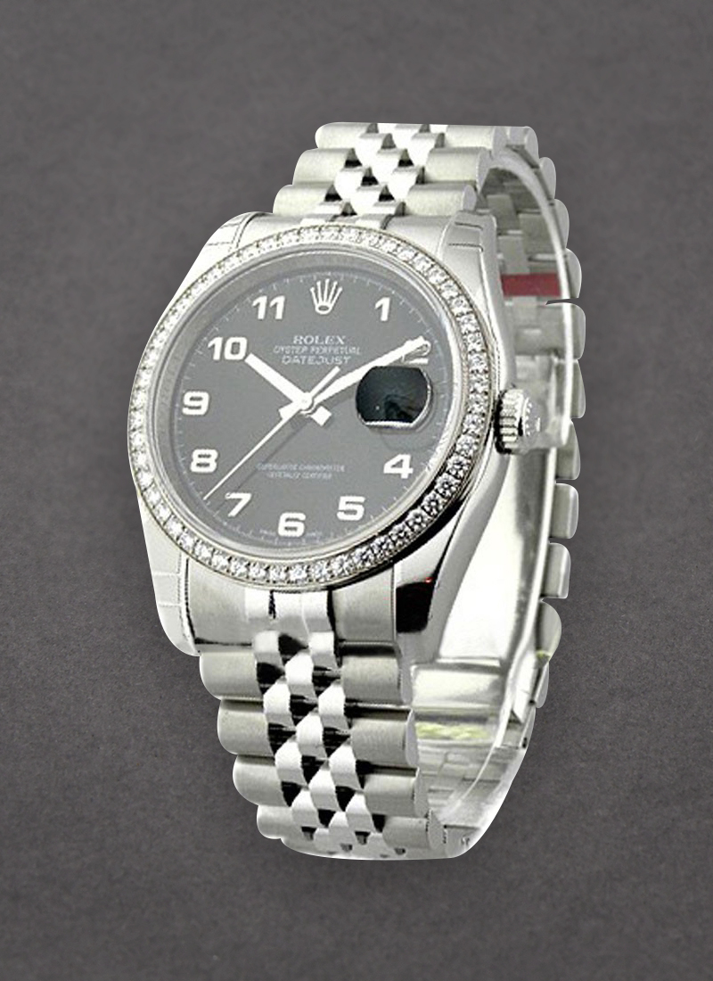 Rolex Unworn Datejust 36 mm in Steel with Diamond Bezel