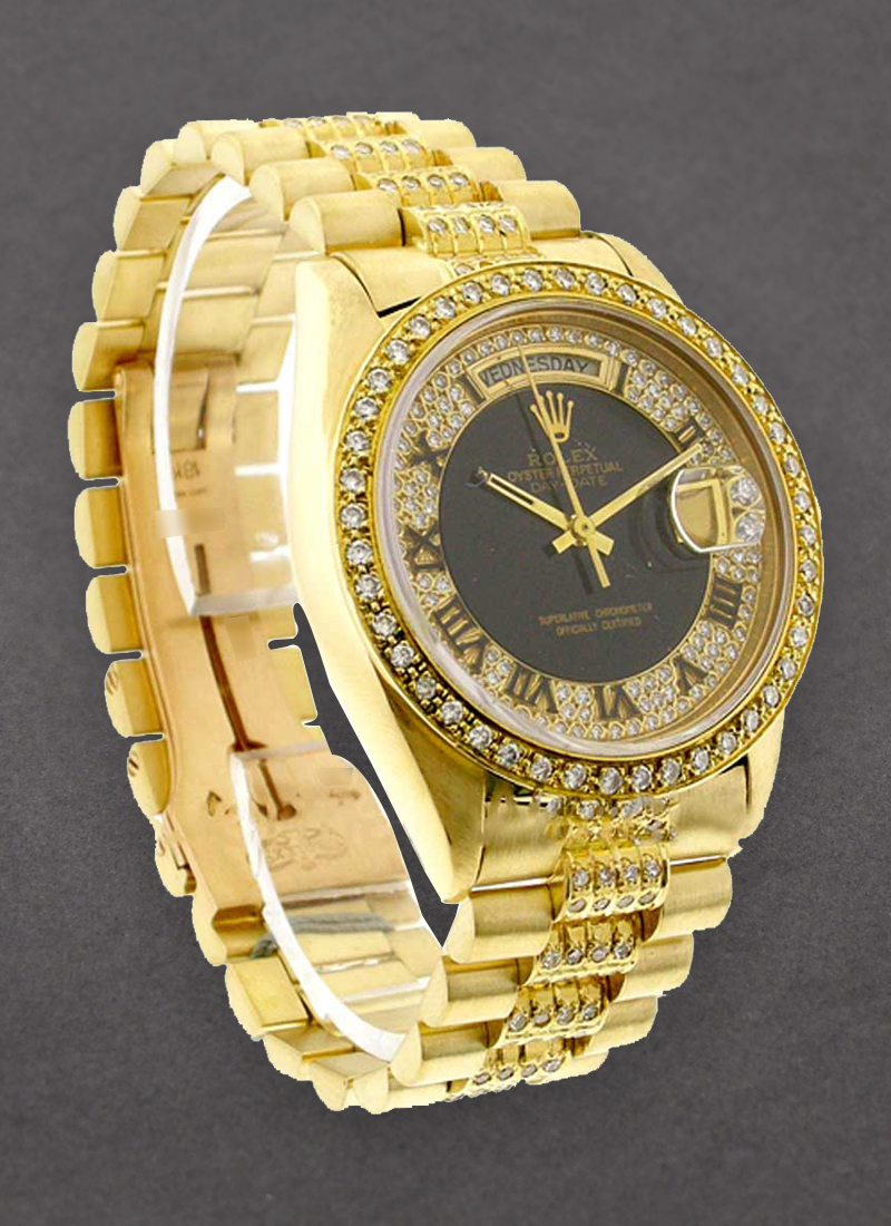 Pre-Owned Rolex President - 36mm - Yellow Gold - Diamond Bezel