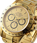 Daytona Zenith Movement - Yellow Gold on Oyster Bracelet with Champagne Dial with Inverted 6