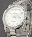 Presidential - DayDate - White Gold - Factory Diamond Bezel - 36mm on Jubilee Bracelet with Silver Jubilee Diamond Dial