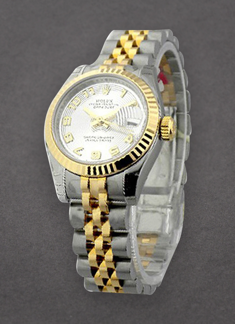 Rolex Unworn Datejust Ladies 26mm in Steel with Yellow Gold Fluted Bezel