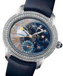 Starlit with Pave Diamond Dial, Bezel, and Case White Gold on Strap