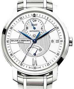Classima Executives GMT in Steel on Stainless Steel Brushed and Polished with White and Grey Dial