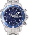 Seamaster 300m Chronograph 41.5mm Automatic in Steel on Steel Bracelet with Blue Wave Dial