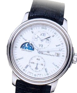 Lemann GMT White Gold on Strap w/ Silver Dial