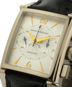 Vintage 1945 Chronograph - Mens Automatic in White Gold White Gold on Strap with Silver Dial