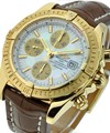 Chronomat Calibre 13 in Yellow Gold Yellow Gold on Brown Crocodile Strap with MOP Dial