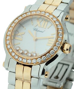 Happy Sport II with Diamond Bezel Steel and Rose Gold 2-Tone with MOP Dial