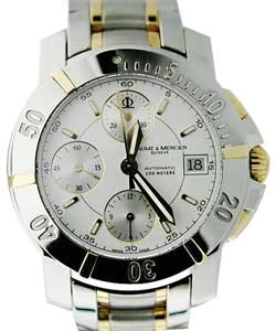 Capeland S Chronograph Steel on 2-Tone Bracelet with White Dial