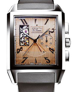 Port Royal T Open Automatic in Steel on Black Rubber Strap with Cream Dial