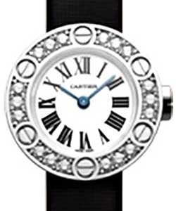 Love White Gold - 18 Diamonds on Bezel White Gold on Strap with Silver Dial