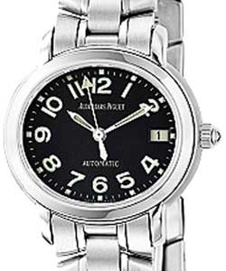 Millenary in Steel on Steel Braclet with Black Arabic Dial