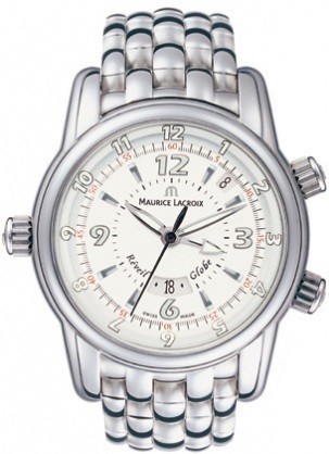 Masterpiece Reveil Globe in Steel  on Bracelet with Silver Dial