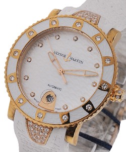 Lady Marine Diver  Rose Gold on Strap with MOP  Dial