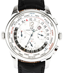 World Time Chronograph WWTC Financial Steel on Strap with White Dial